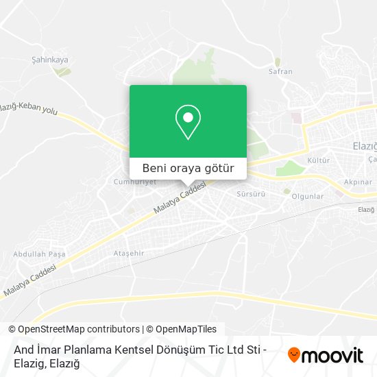 And İmar Planlama Kentsel Dönüşüm Tic Ltd Sti - Elazig harita