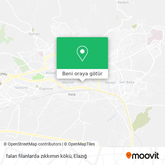 falan filanlarda zıkkımın kökü harita