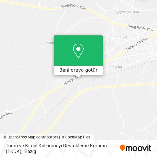 Tarım ve Kırsal Kalkınmayı Destekleme Kurumu (TKDK) harita