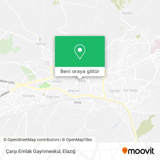 Çarşı Emlak Gayrimenkul harita