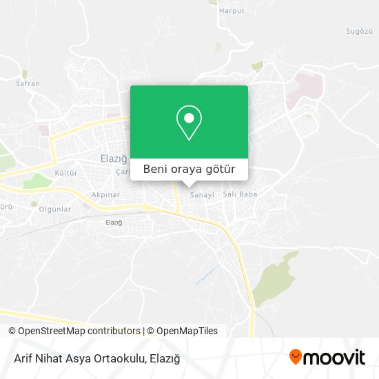 Arif Nihat Asya Ortaokulu harita
