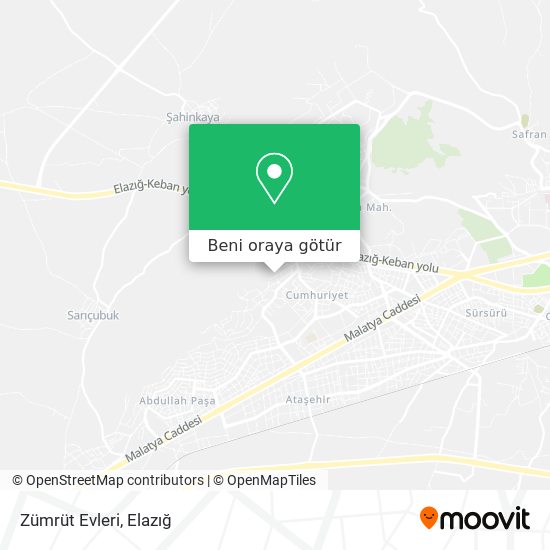 Zümrüt Evleri harita