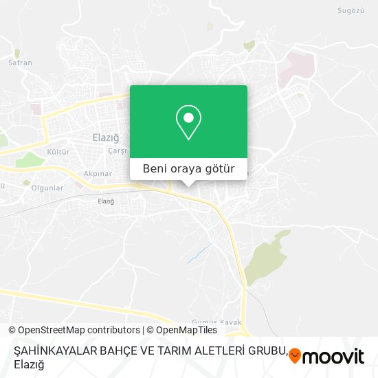 ŞAHİNKAYALAR BAHÇE VE TARIM ALETLERİ GRUBU harita