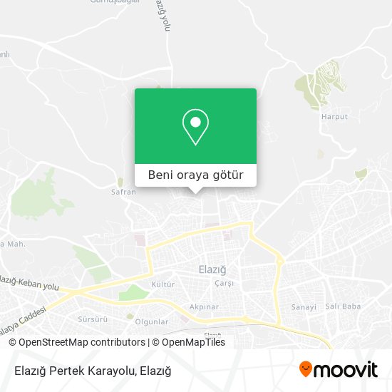 Elazığ Pertek Karayolu harita