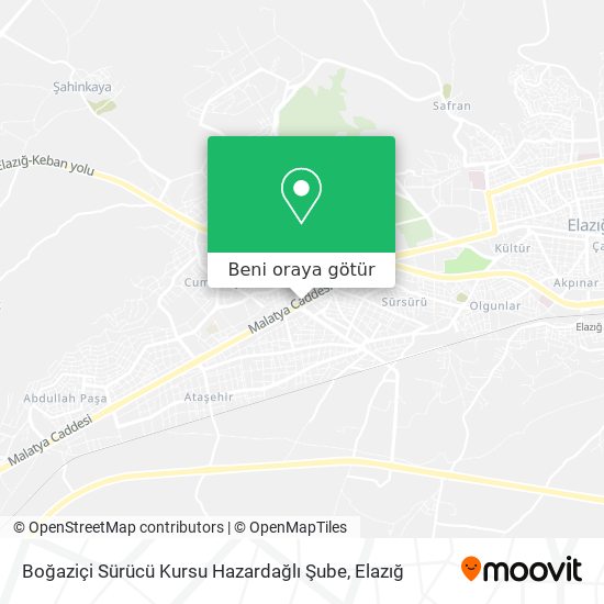 Boğaziçi Sürücü Kursu Hazardağlı Şube harita