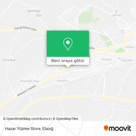 Hazar Yüzme Store harita