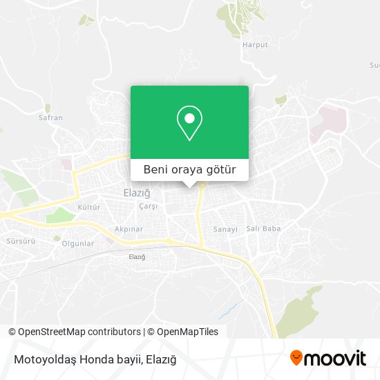 Motoyoldaş Honda bayii harita