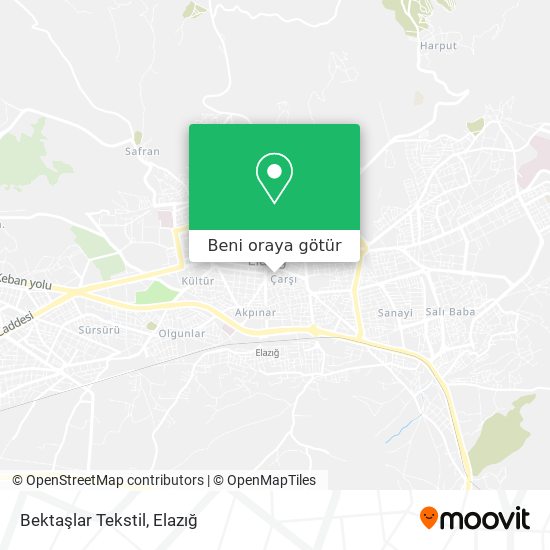 Bektaşlar Tekstil harita