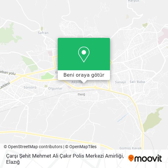 Çarşı Şehit Mehmet Ali Çakır Polis Merkezi Amirliği harita