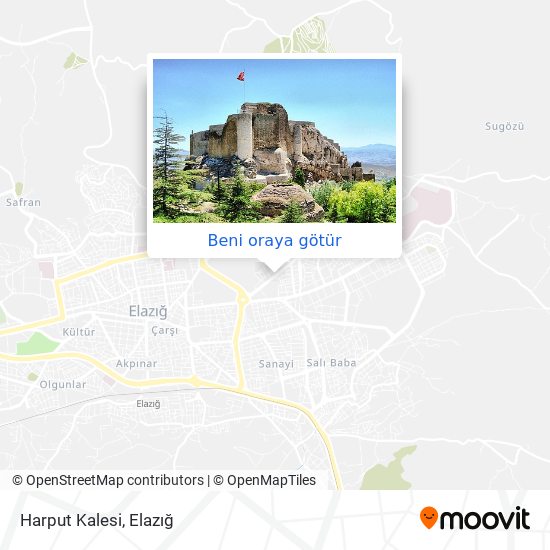 Harput Kalesi harita