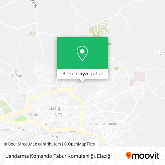 Jandarma Komando Tabur Komutanlığı harita