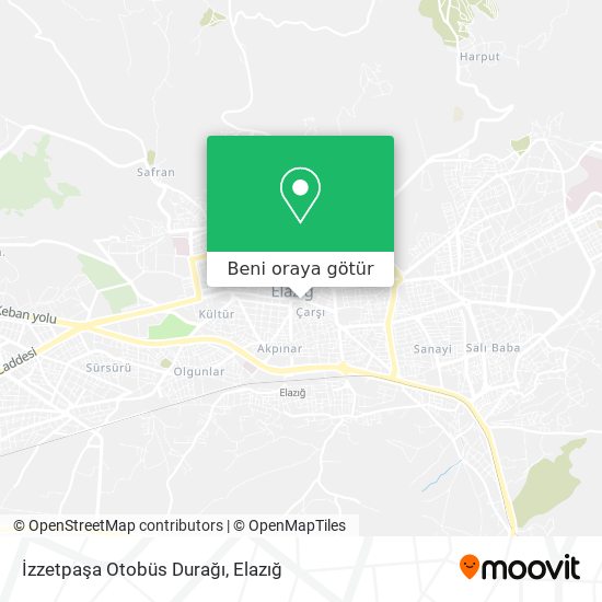 İzzetpaşa Otobüs Durağı harita