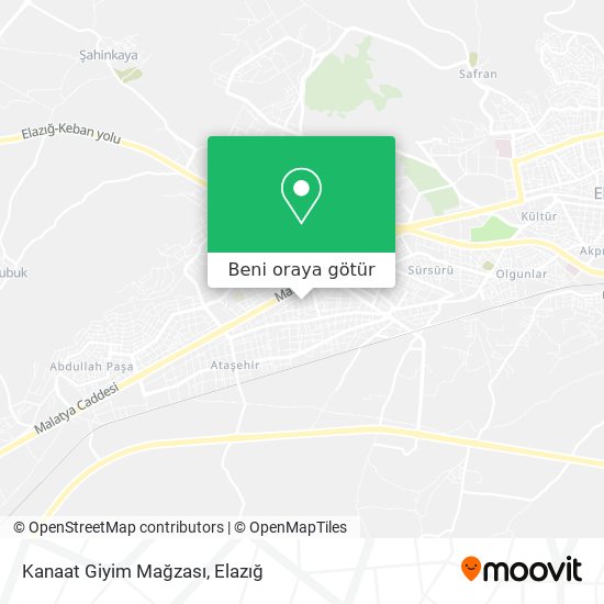 Kanaat Giyim Mağzası harita
