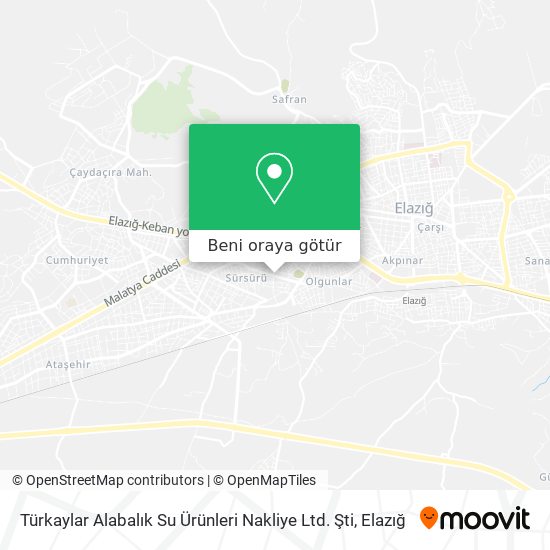 Türkaylar Alabalık Su Ürünleri Nakliye Ltd. Şti harita