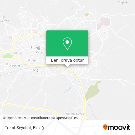 Tokat Seyahat harita