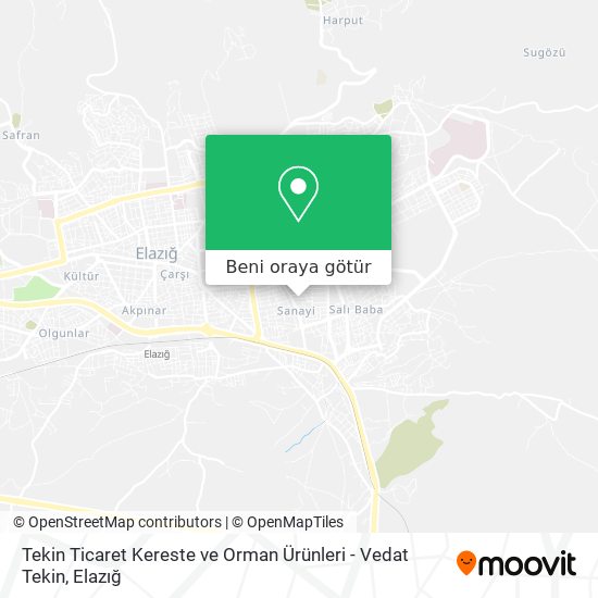 Tekin Ticaret Kereste ve Orman Ürünleri - Vedat Tekin harita