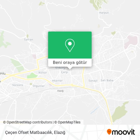 Çeçen Ofset Matbaacılık harita