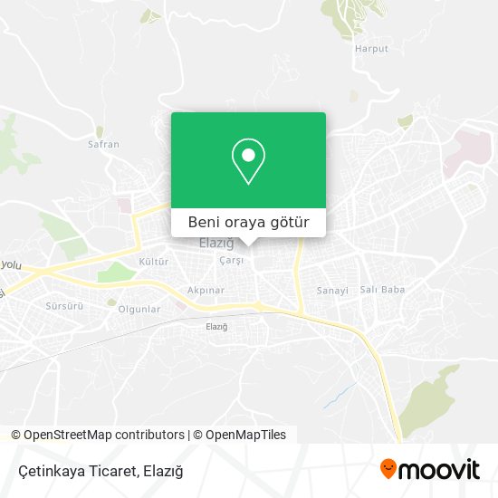 Çetinkaya Ticaret harita
