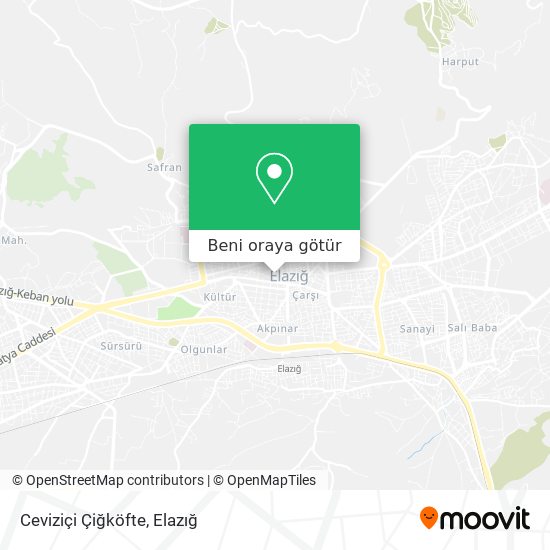Ceviziçi Çiğköfte harita