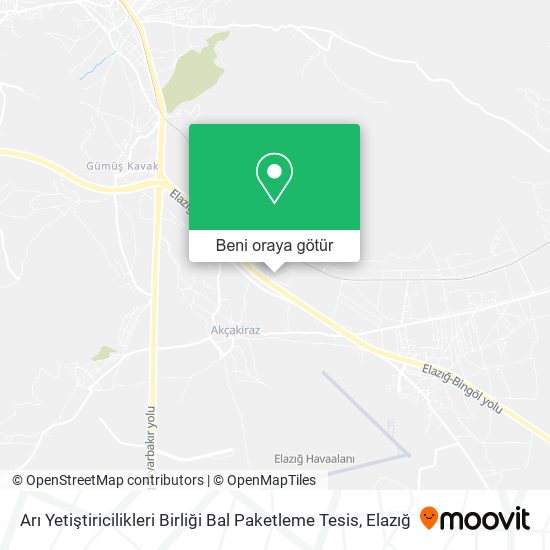 Arı Yetiştiricilikleri Birliği Bal Paketleme Tesis harita