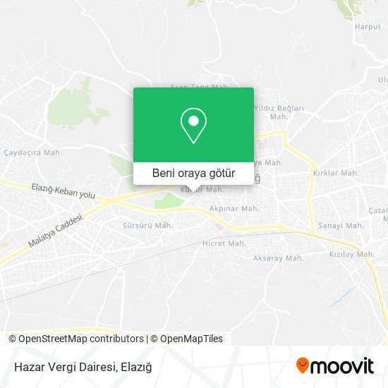 Hazar Vergi Dairesi harita
