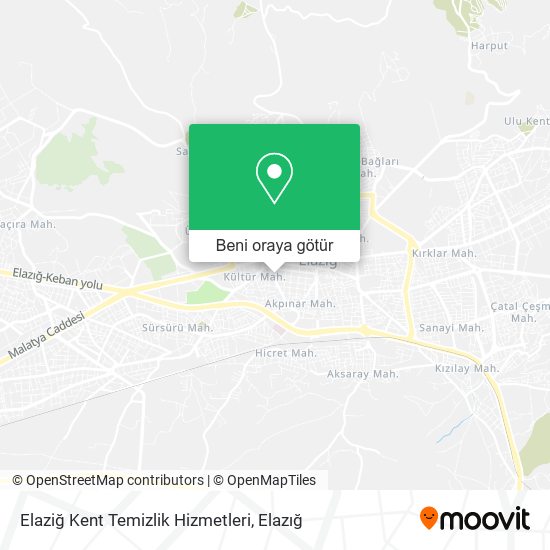 Elaziğ Kent Temizlik Hizmetleri harita