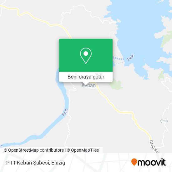 PTT-Keban Şubesi harita