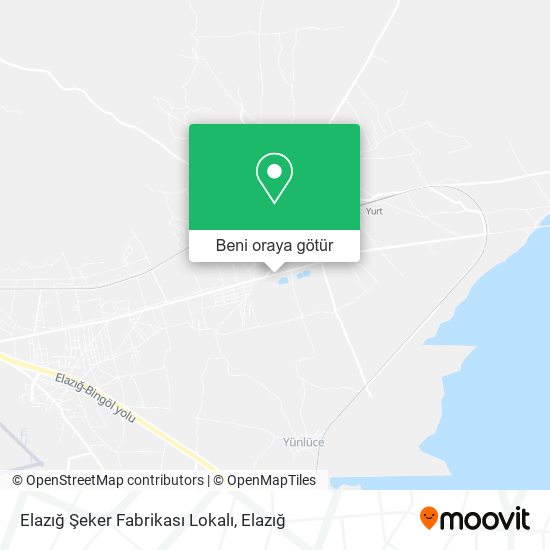 Elazığ Şeker Fabrikası Lokalı harita