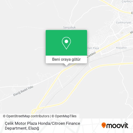 Çelik Motor Plaza Honda / Citroen Finance Department harita