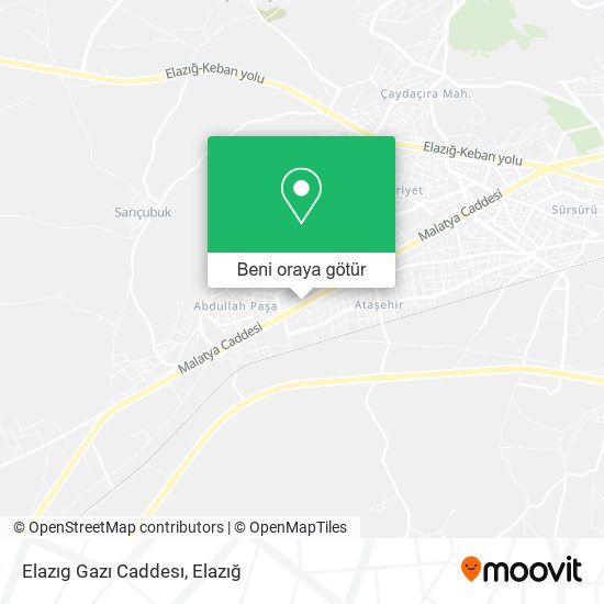 Elazıg Gazı Caddesı harita