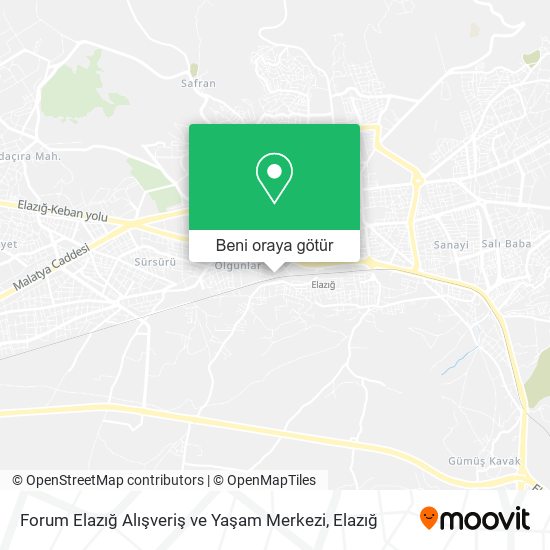 Forum Elazığ Alışveriş ve Yaşam Merkezi harita