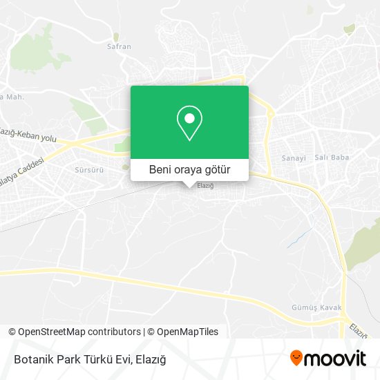 Botanik Park Türkü Evi harita