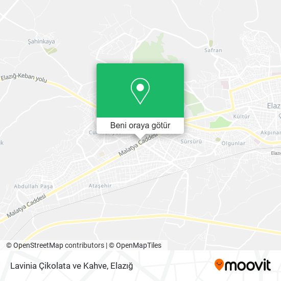 Lavinia Çikolata ve Kahve harita