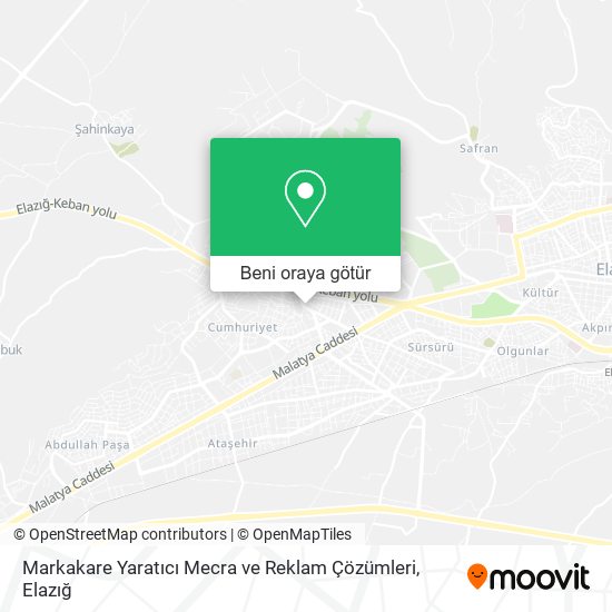Markakare Yaratıcı Mecra ve Reklam Çözümleri harita