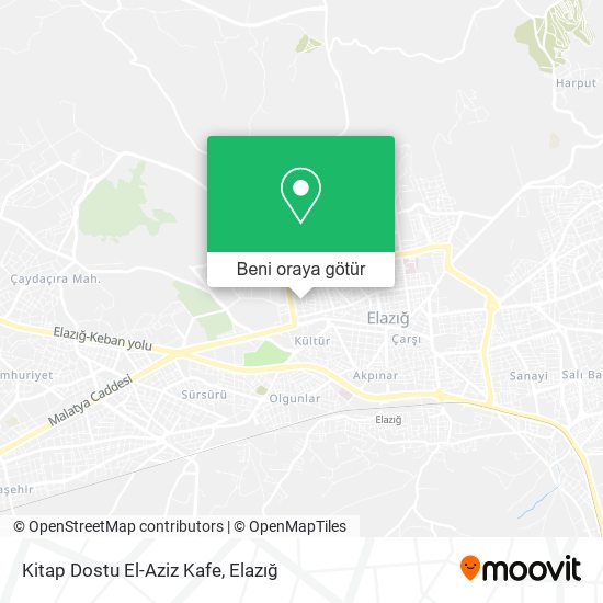 Kitap Dostu El-Aziz Kafe harita