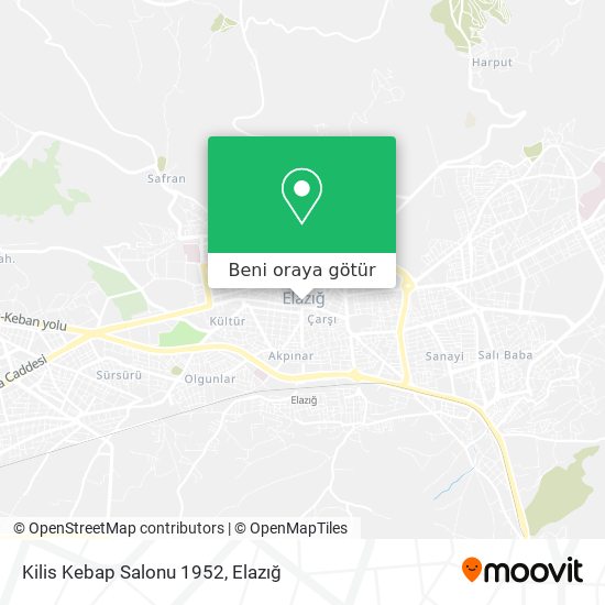 Kilis Kebap Salonu 1952 harita