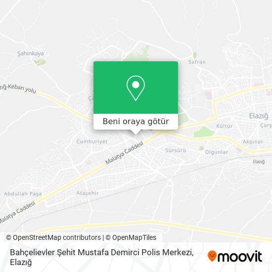 Bahçelievler Şehit Mustafa Demirci Polis Merkezi harita