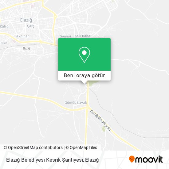 Elazığ Belediyesi Kesrik Şantiyesi harita