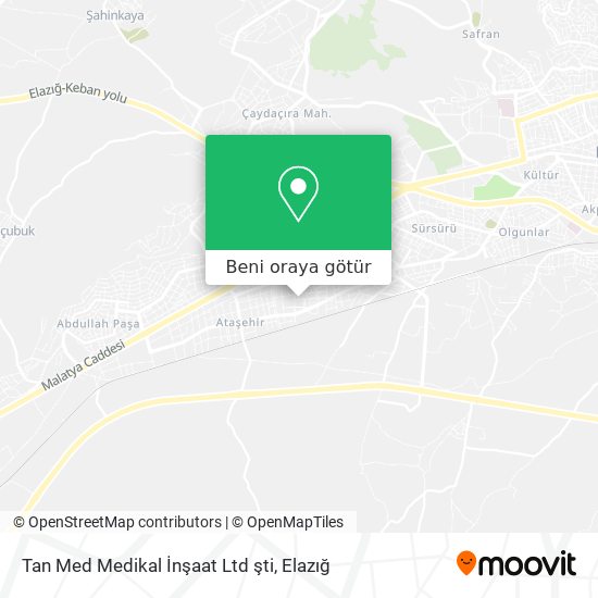 Tan Med Medikal İnşaat Ltd şti harita