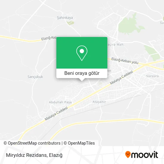 Miryıldız Rezidans harita