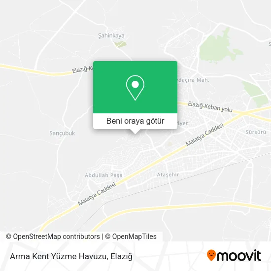 Arma Kent Yüzme Havuzu harita