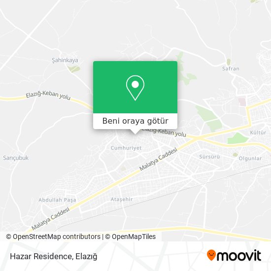 Hazar Residence, Elazığ nerede, Otobüs ile nasıl gidilir? Moovit