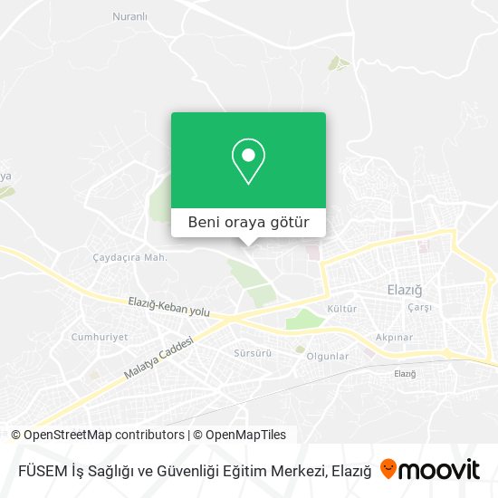 FÜSEM İş Sağlığı ve Güvenliği Eğitim Merkezi harita