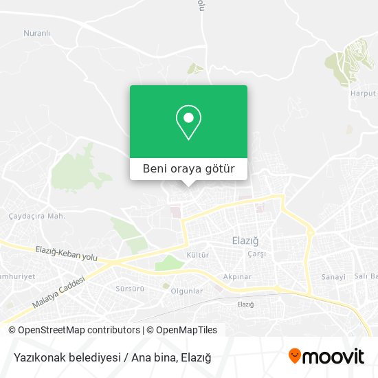 Yazıkonak belediyesi / Ana bina harita