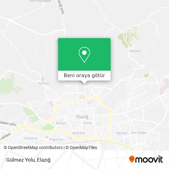 Gülmez Yolu harita