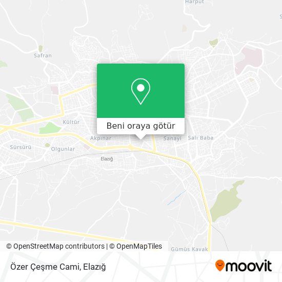 Özer Çeşme Cami harita