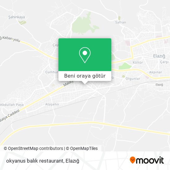 okyanus balık restaurant harita