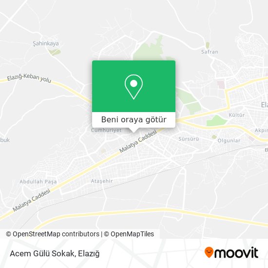 Acem Gülü Sokak harita