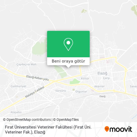 Fırat Üniversitesi Veteriner Fakültesi (Fırat Üni. Veteriner Fak.) harita