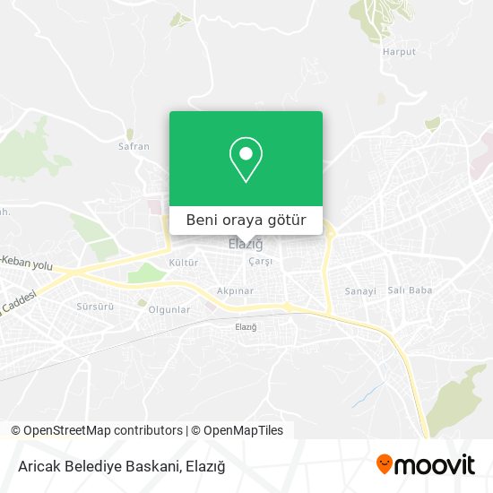 Aricak Belediye Baskani harita